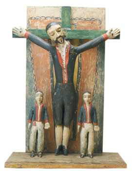San Acacio, Bulto; artist unknown, Hispanic c. 1880 from the Millicent Rogers Museum